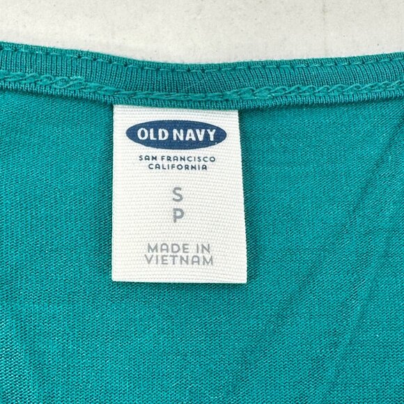 Old Navy Women's Size Small Top Tank Sleeveless Teal Preowned - Picture 3 of 10